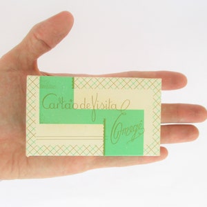 Vintage Portuguese Emegê blank visit cards pack with box