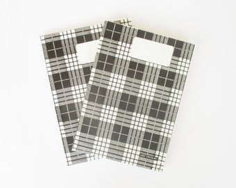 Vintage rutiga anteckningsböcker, portugisiskt brevpapper, A5-storlek (2-pack)