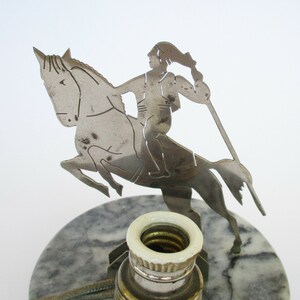 Vintage Bullfighter Toreador Matador brass and marble table lamp light. Home decor. Spaces decor. Lampe de table Torero image 4