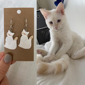 Dangle cat hotsell earrings
