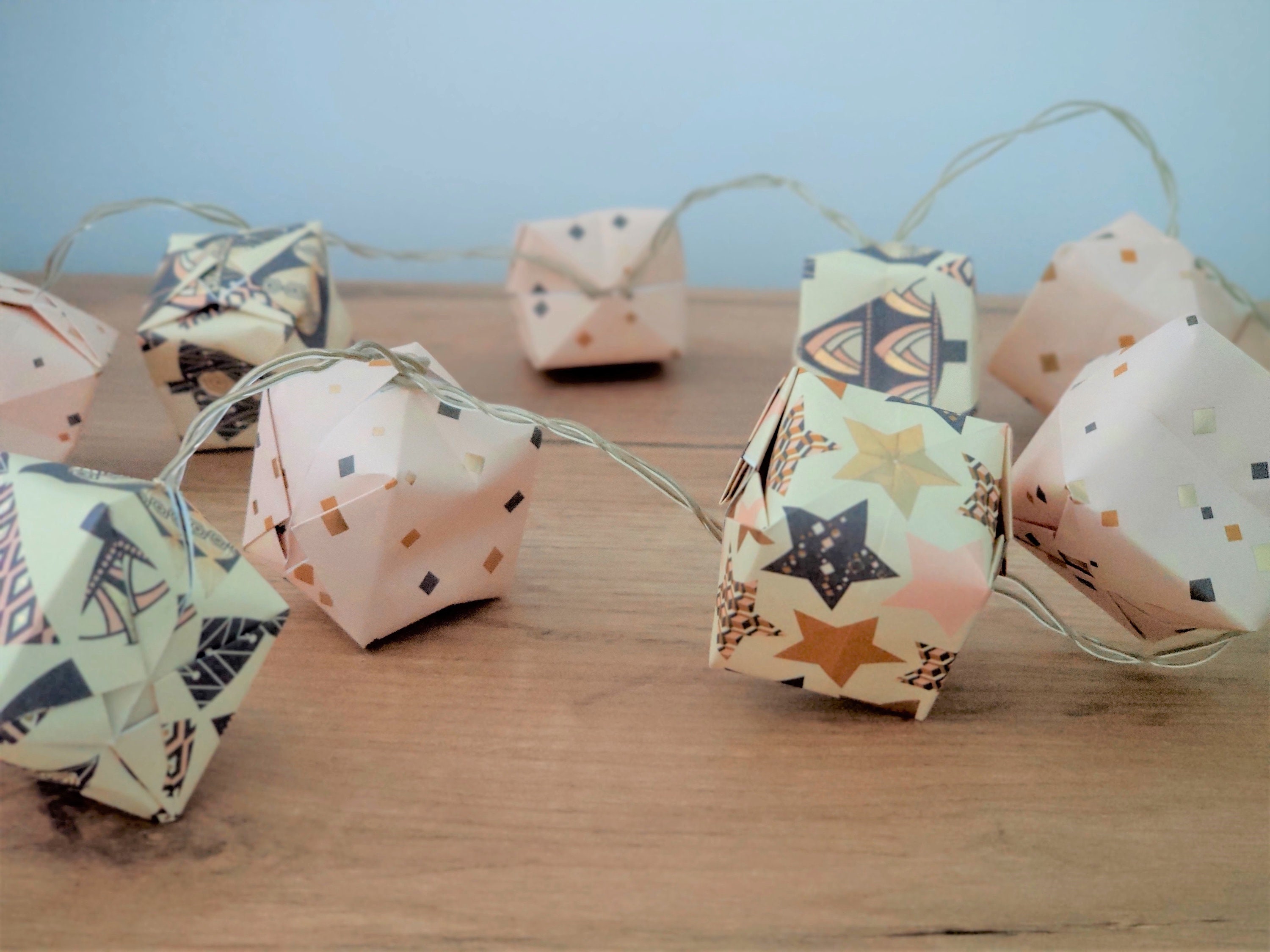 Guirlande Lumineuse Origami Cubes