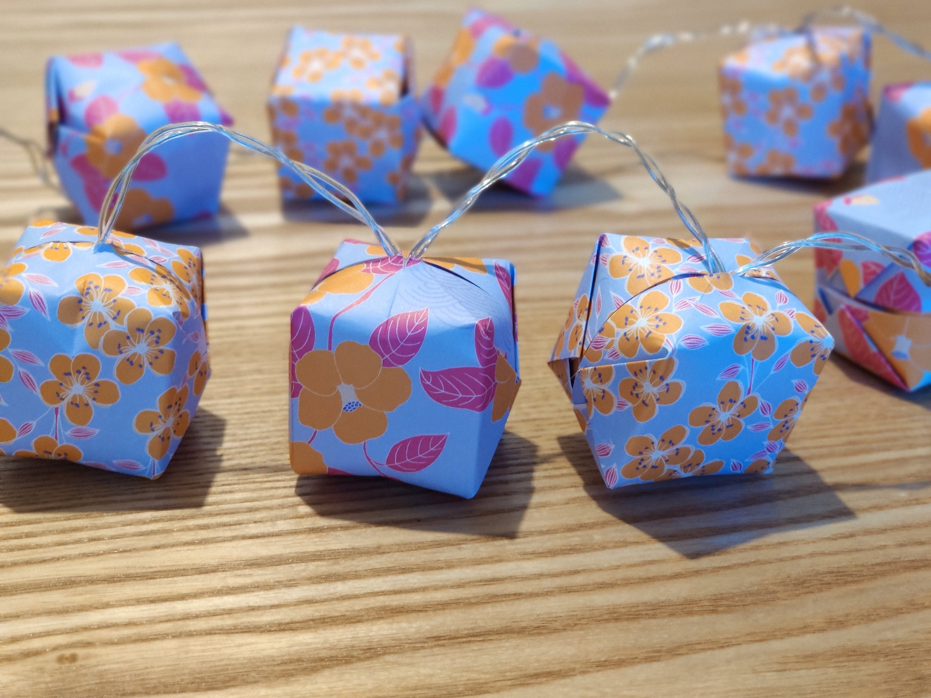 Guirlande Lumineuse Origami Cubes