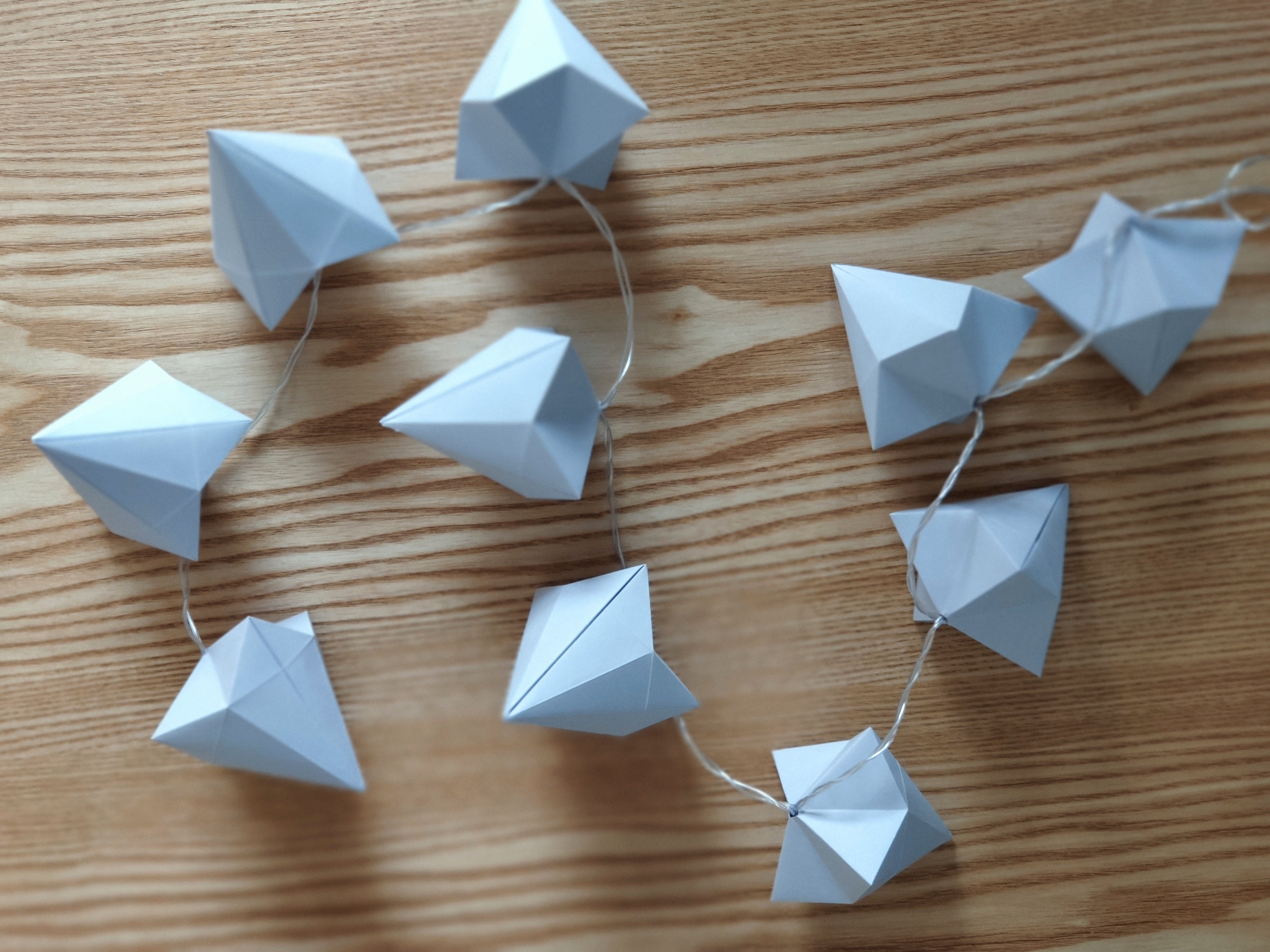 Guirlande Lumineuse Origami Diamants