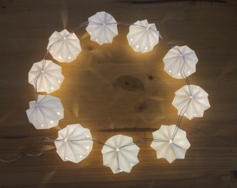 Origami lantern light garland