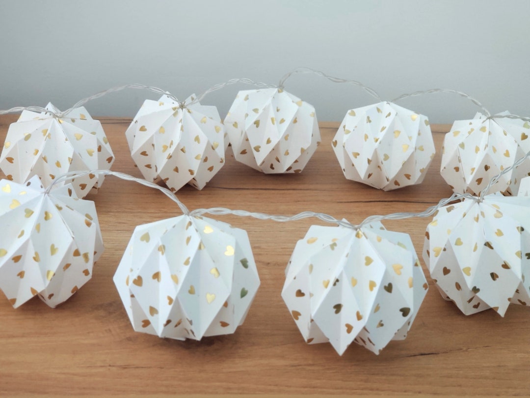 Origami Lantern Light Garland Etsy