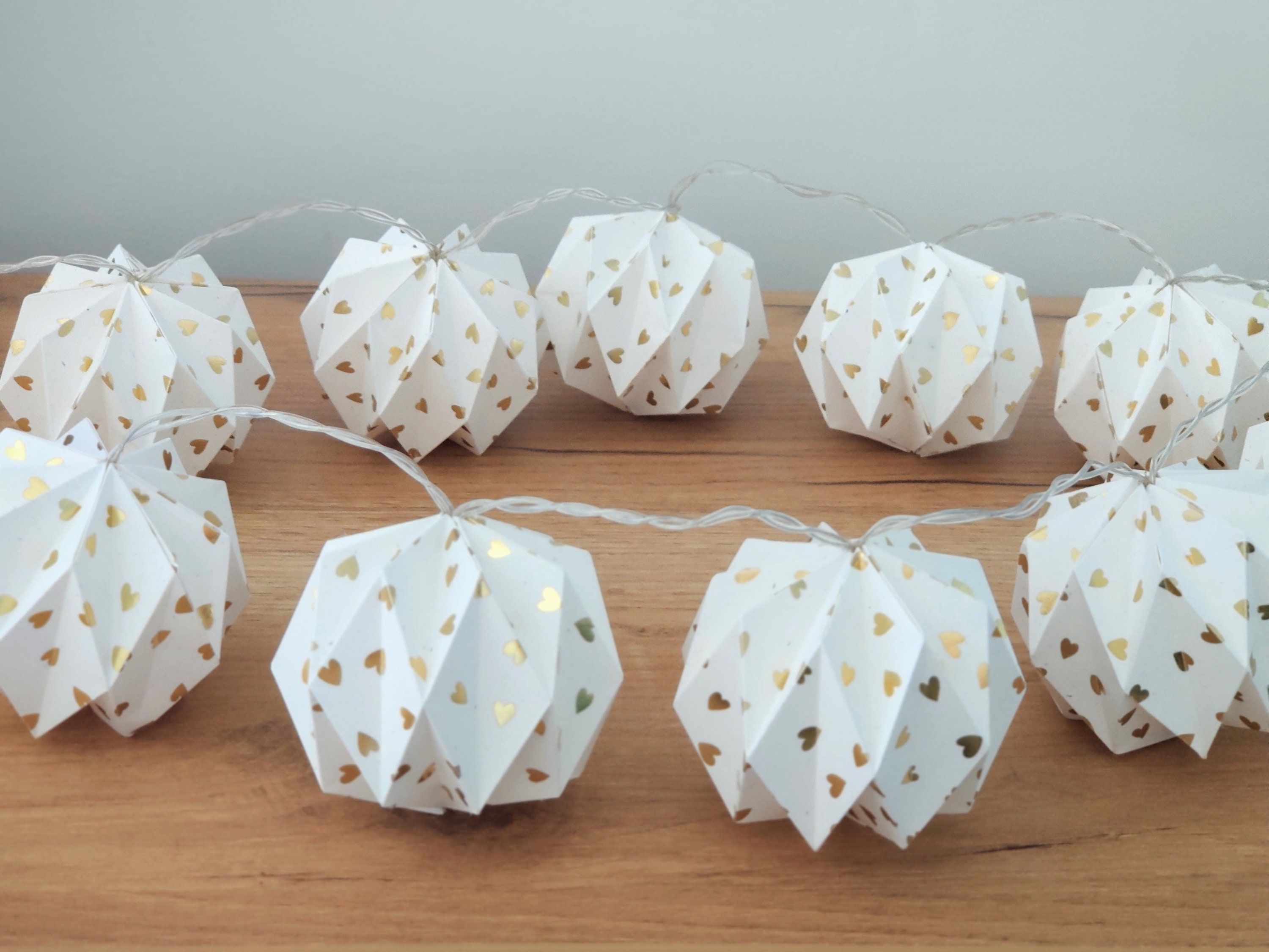 Guirlande Lumineuse Origami Lampions