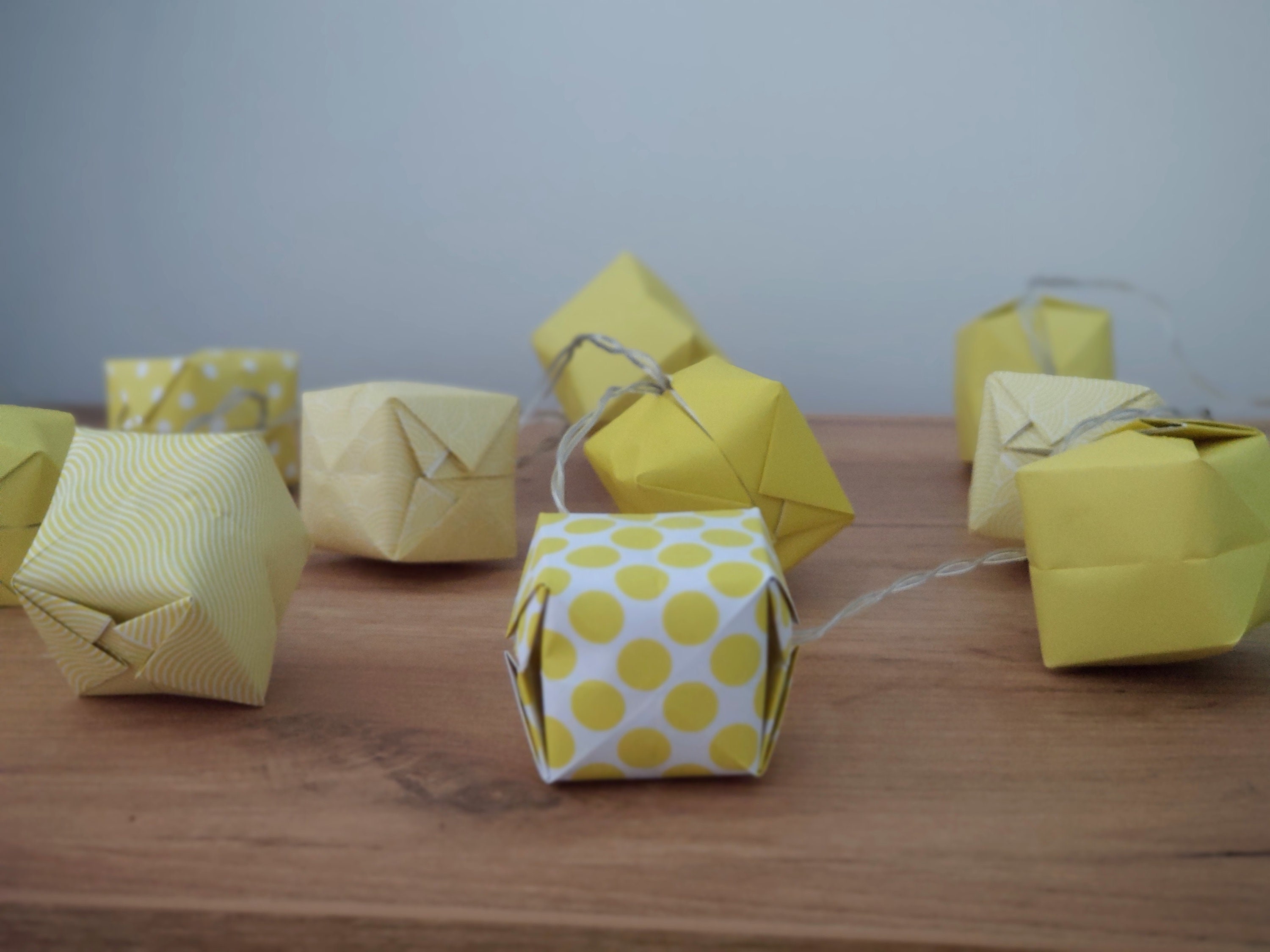 Guirlande Lumineuse Origami Cubes