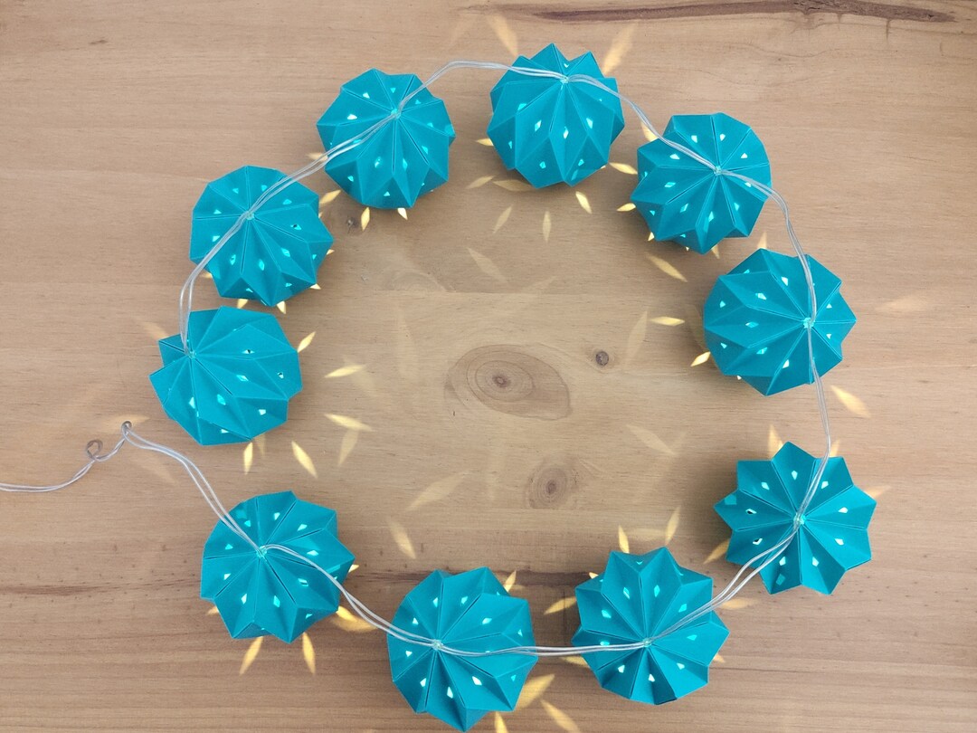 Origami Lantern Light Garland Etsy