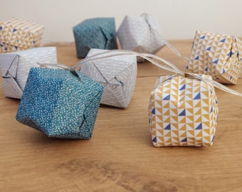 Guirlande lumineuse origami cubes