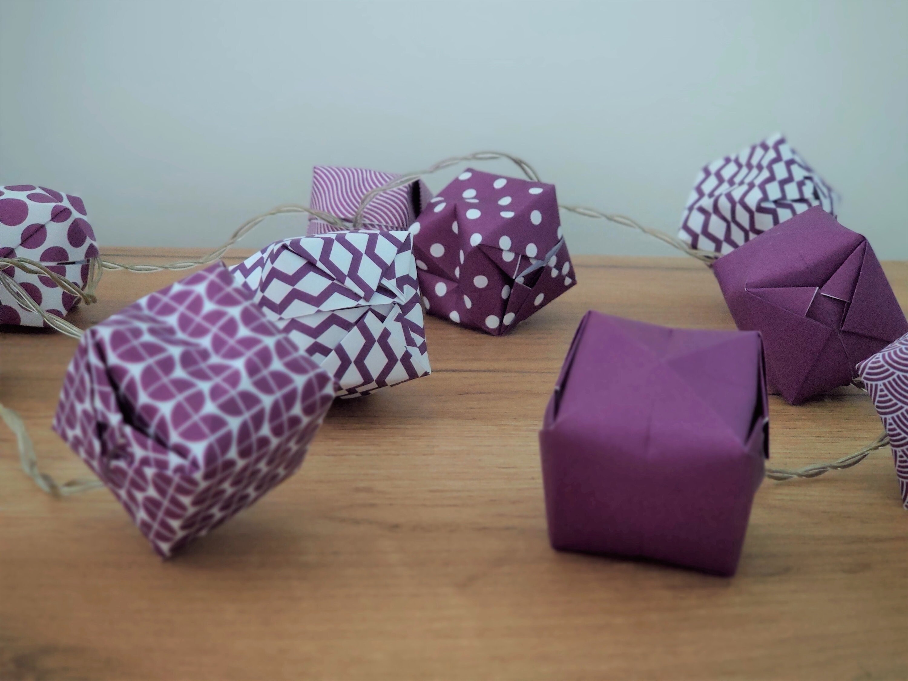 Guirlande Lumineuse Origami Cubes