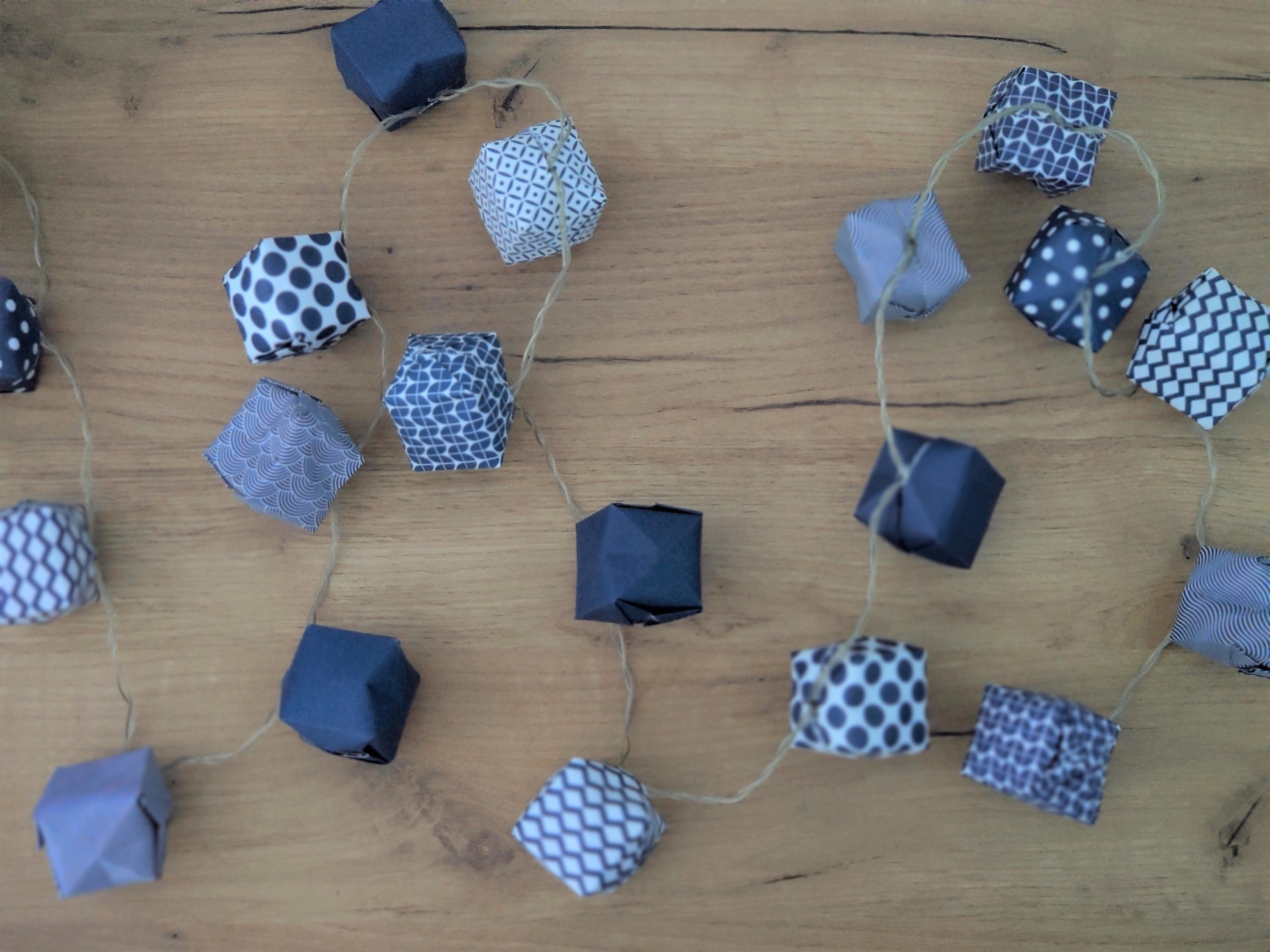 Guirlande Lumineuse Origami Cubes