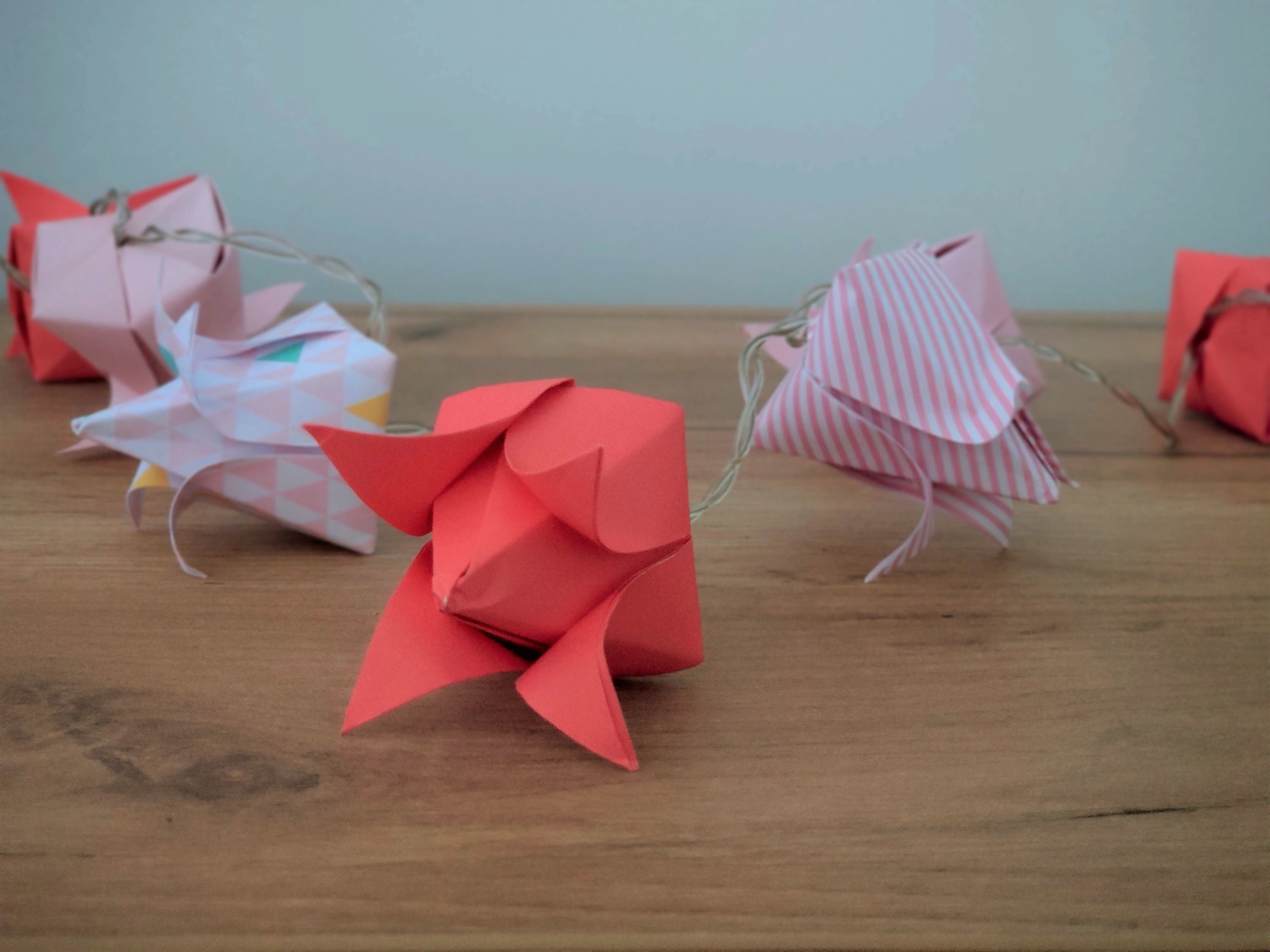 Guirlande Lumineuse Origami Fleurs de Lotus