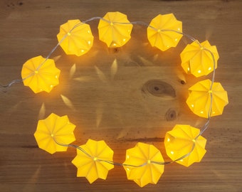 Origami lantern light garland