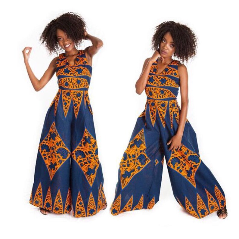 bold print jumpsuit