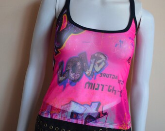Roberto Cavalli mesh top