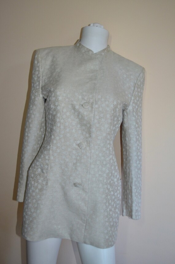 Gianni Versace couture linen jacket - image 1