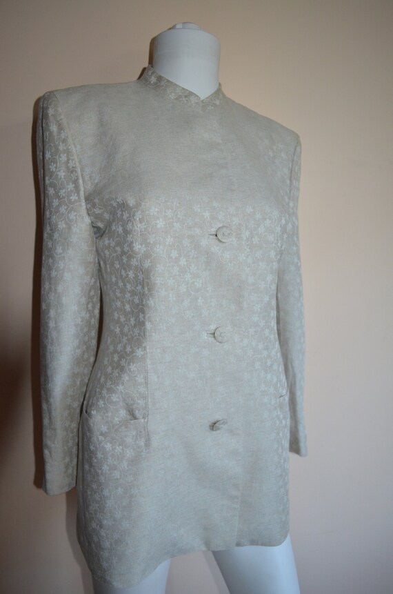 Gianni Versace couture linen jacket - image 4