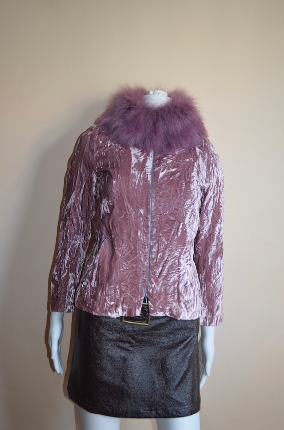 Gianfranco Ferre velvet faux fur jacket