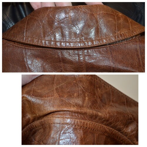 Emanuel Ungaro shops faux leather blazer