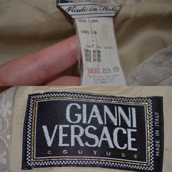 Gianni Versace couture linen jacket - image 6