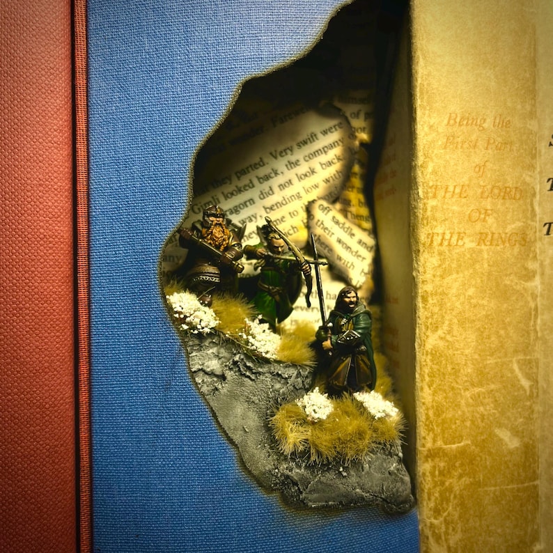 Il Signore degli Anelli Aragorn, Legolas e Gimli Book Nook immagine 2