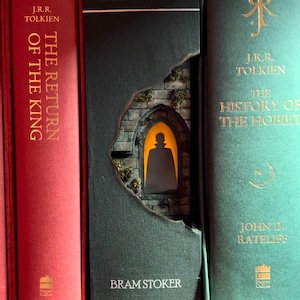 Handmade Dracula Book Nook with LED Light