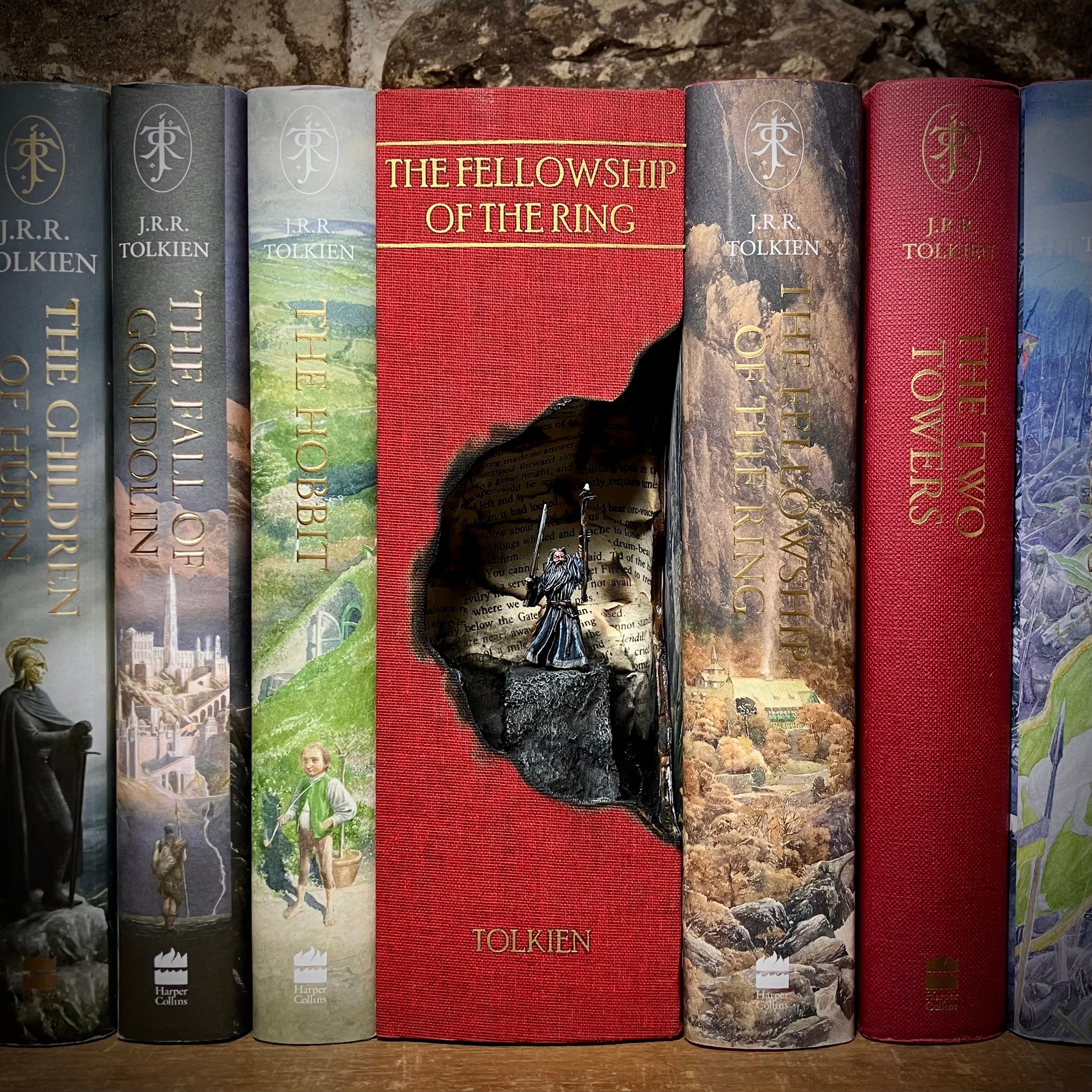 Fantasy Book Nook Shelf Insert Dwarf Forge Lotr Book Diorama 