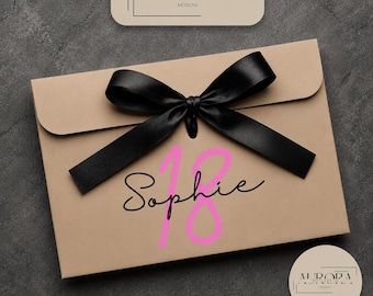 Personalized Birthday Money Wallet: Gift Card Envelope