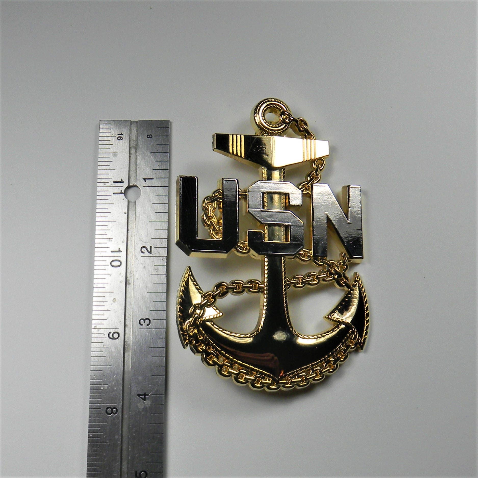 Navy Chief Large Metal Fouled Anchor 4 Inch With Pins And Frogs Etsy