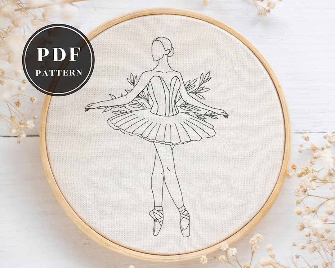 Ballet - Hand Embroidery Pattern Pack - Etsy