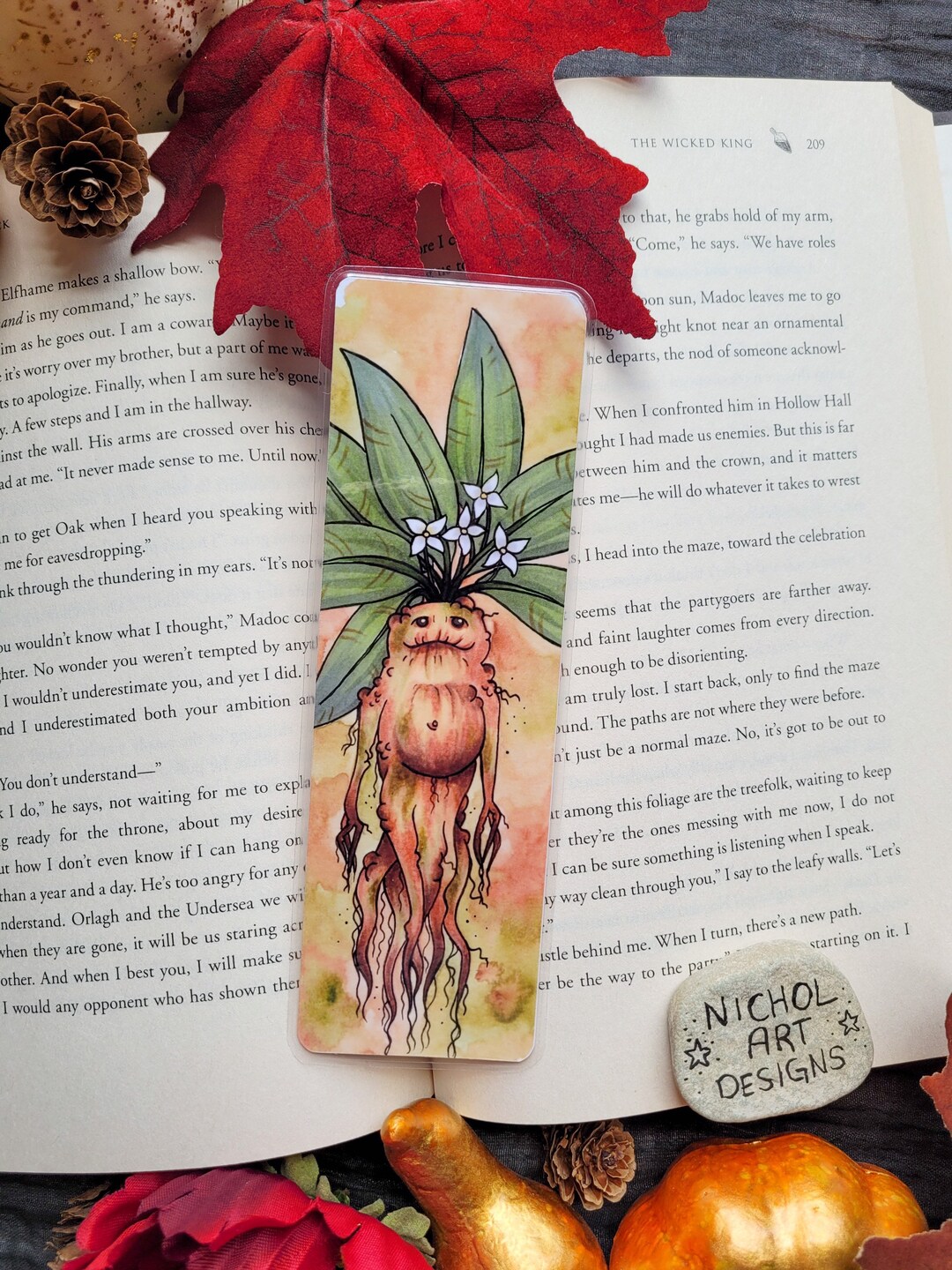 Root Bookmarks Mandrake Root Bookmark, Witchy Bookmark, Dark Academia, Gothic Bookmark ...
