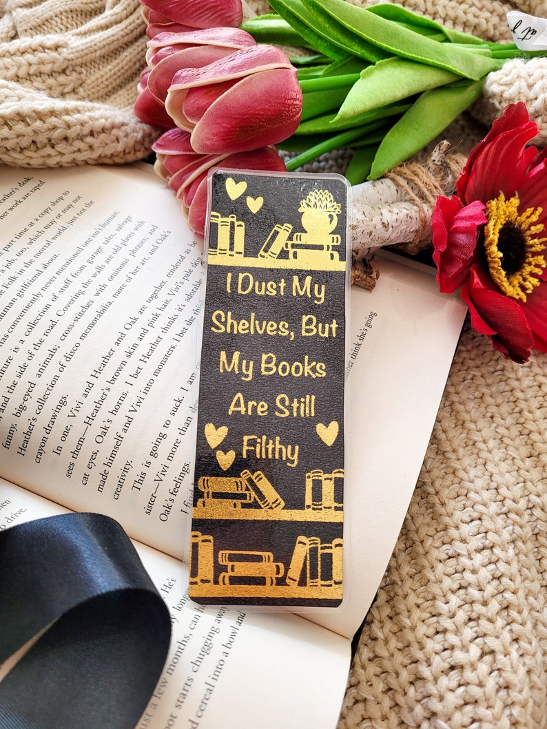 My Books are Filthy Bookmark, Dark Romance Bookmark, Adult Humour Bookmark, Bookshelf Bookmark, Bookstagram Bookmark, Galentines Bookmark image 3