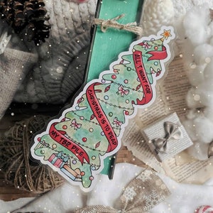 Bookish Christmas Tree Bookmark, All I Want for Christmas is to Read My TBR Pile, Bookish Gifts, Holiday Bookmark, Stocking Stuffer image 3