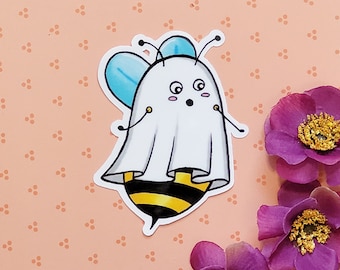 BooBee Vinyl Sticker, Boo Bee Sticker, Breast Cancer Sticker, Bee Sticker, Halloween Sticker, Check Your Boo Bees