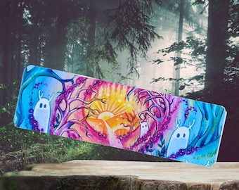 Haunted Forest Bookmakr, Rainbow Forest Bookmark, Ghost Bookmark, Magical Forest, Gothic Bookmark, Witchy Bookmark, Bookish Gift