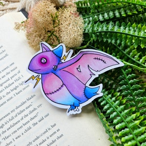 Frankenstein Pterodactyl Sticker, Purple Pterodactyl, Dinosaur Sticker, Halloween Sticker, Halloween Dinosaur Sticker, Decal, Dinosaur Gift image 5