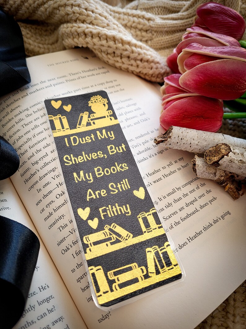 My Books are Filthy Bookmark, Dark Romance Bookmark, Adult Humour Bookmark, Bookshelf Bookmark, Bookstagram Bookmark, Galentines Bookmark image 5