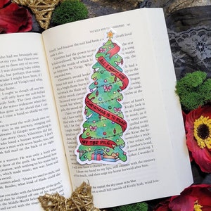 Bookish Christmas Tree Bookmark, All I Want for Christmas is to Read My TBR Pile, Bookish Gifts, Holiday Bookmark, Stocking Stuffer image 6