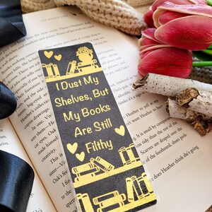 My Books are Filthy Bookmark, Dark Romance Bookmark, Adult Humour Bookmark, Bookshelf Bookmark, Bookstagram Bookmark, Galentines Bookmark image 2