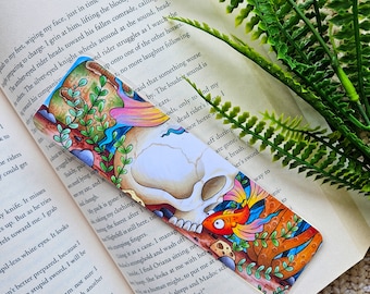 Fish Brain Bookmark, Goldfish, Skull Bookmark, Gothic Bookmark, Fish Bowl, Coral Reef, Fish Bookmark, Bookish Gift