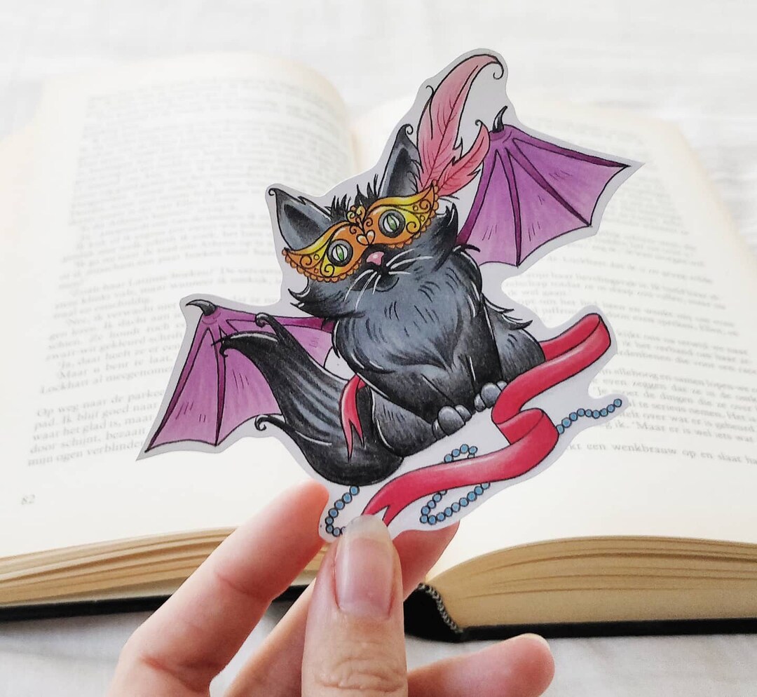 Bat Cat Vinyl Sticker, Black Cat Sticker, Masquerade Mask, Masquerade ...