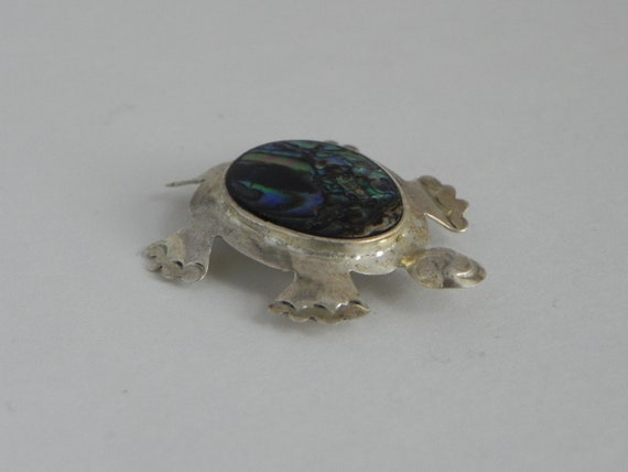 Abalone Shell Turtle Brooch, Small Alpaca Turtle … - image 8