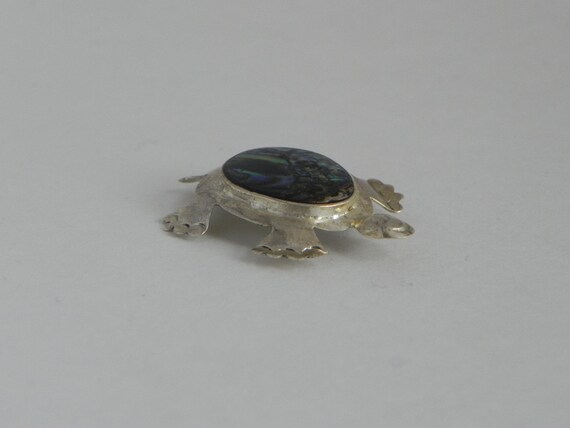 Abalone Shell Turtle Brooch, Small Alpaca Turtle … - image 7