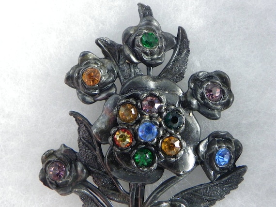 Little Nemo Brooch, Cast Pot Metal, Rhinestones, … - image 1