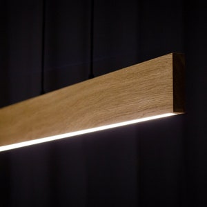 DIMMABLE Modern LED Pendant Light - Wooden Lamp