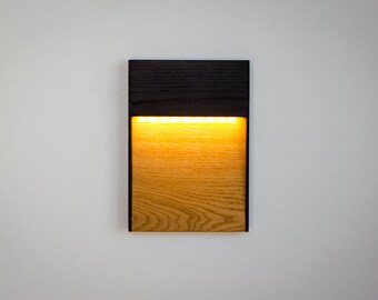 LED Wall Sconce AmberLight 200-240VAC - Natural Oak Wall Light