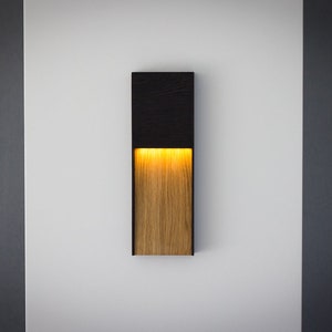 LED Wall Light AmberLight NERO Slim - Oak Wall Lamp