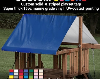 Custom Solid Color Playset Tarp: Heavy Duty 15 oz for Playset Tarps and Swing Set Canopies