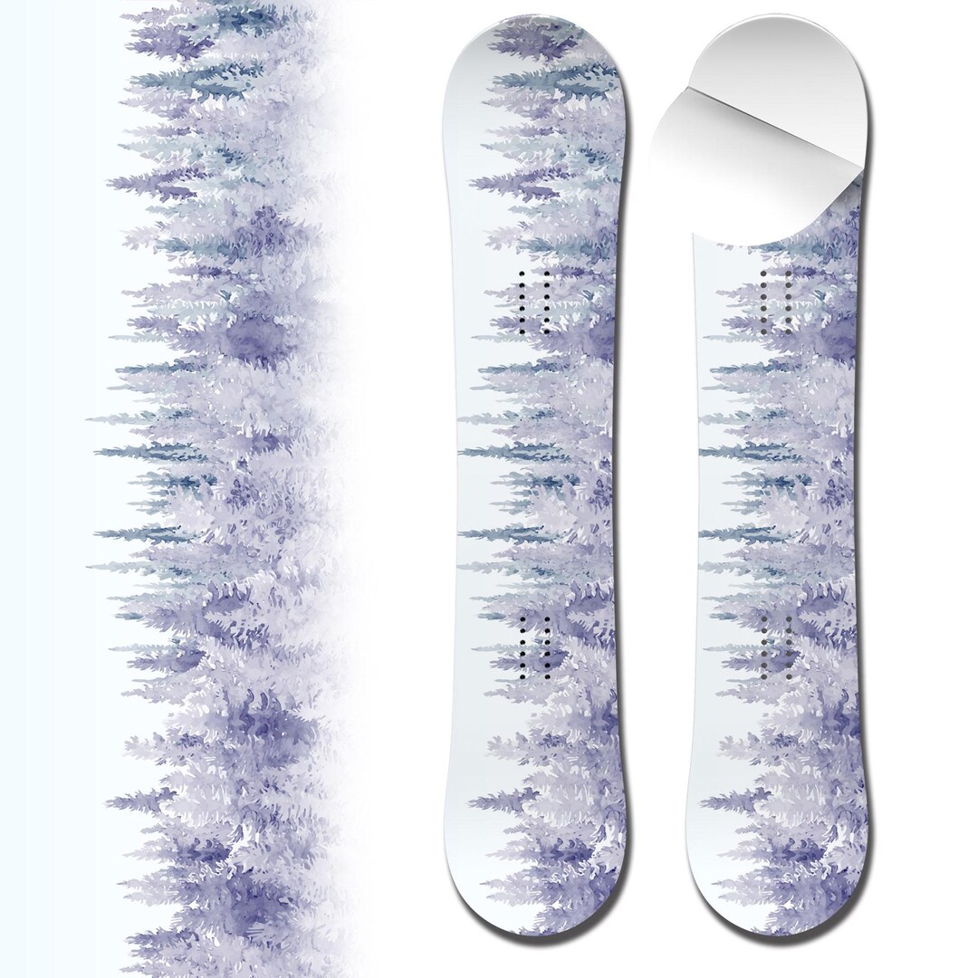 0036 Snow Forest Trees Adhesive Vinyl Snowboard Wrap and Skin - up to ...