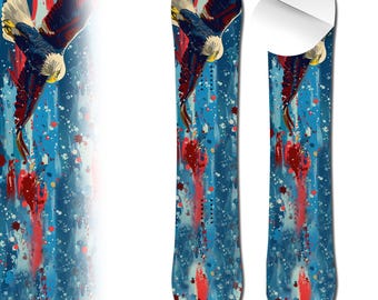 0054 Soaring Eagle Adhesive Vinyl Snowboard Wrap and Skin - Up to 65" x 14" -  Board NOT Included